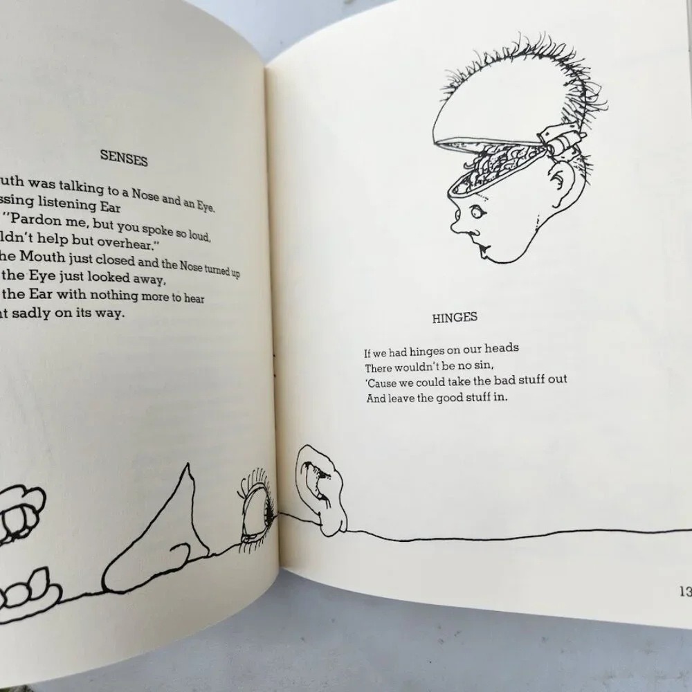 A Light in the Attic Shel Silverstien Poem Book Hardcover w/ Dust Cover Vintage